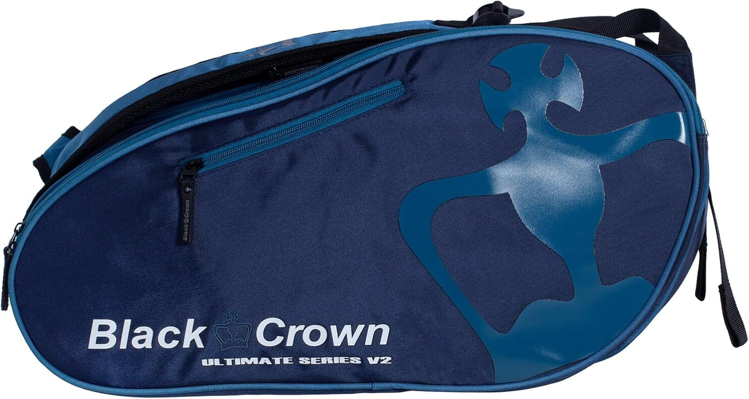 Black Crown - Paletero Ultimate Series V2 - Exterior 100% Poliuretano, Interior 100% Poliéster - Color Marino-Celeste - Diferentes Compartimentos - Comodidad Y Calidad - Amplia Capacidad