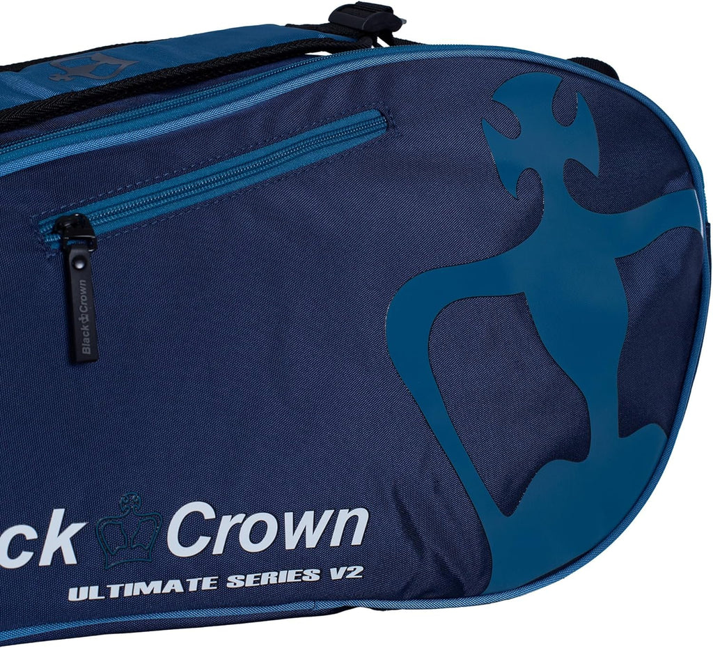 Black Crown - Paletero Ultimate Series V2 - Exterior 100% Poliuretano, Interior 100% Poliéster - Color Marino-Celeste - Diferentes Compartimentos - Comodidad Y Calidad - Amplia Capacidad